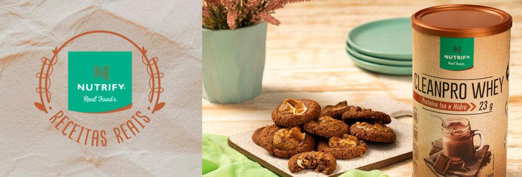 Cookies com Clean Pro Whey Chocolate | Blog Nutrify