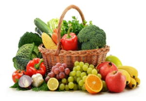 diversos legumes, verduras e frutas
